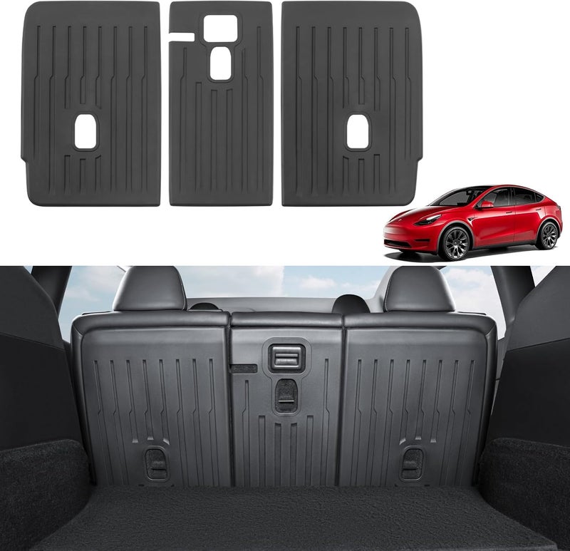 KUNIST for Tesla Model Y Rear Back Seat Protector [Durable Upgraded TPE] Second Row Seats Back Cover,Waterproof Backrest Mats fit for 2021-2025 Tesla Model Y 5-Seater Accessories (Not Fit Juniper) - Image 1